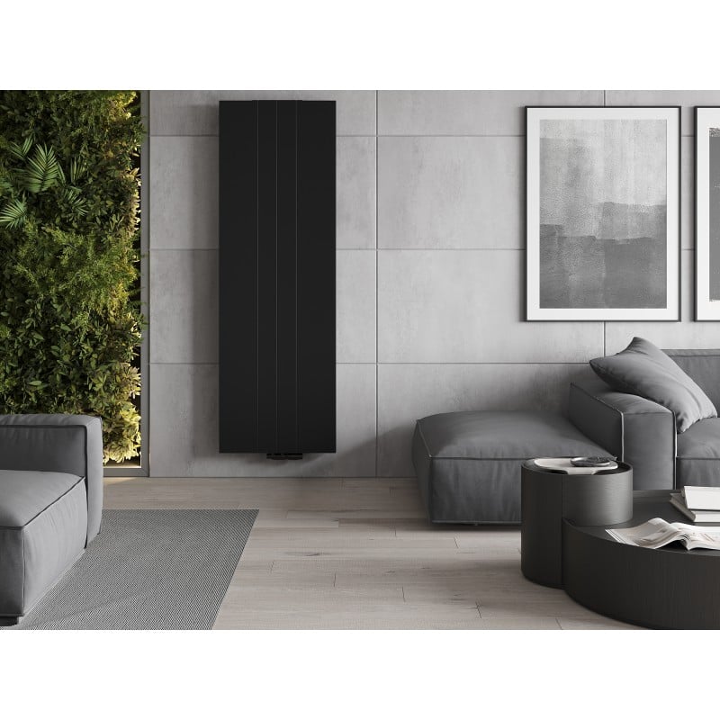 Mexen Line VS20SL radiateur en acier 1800 x 300 mm, connexion inférieure centrale, 654 W, noir - W6VS20SL-180-030-70