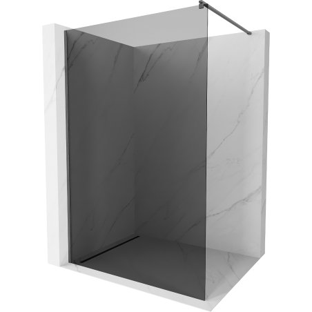 Paroi de douche Mexen Kioto Walk-in 140 x 200 cm, graphite 8 mm, gris ardoise brossé - 800-140-101-66-40
