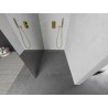 Mexen Kioto cloison de douche Walk-in 140 x 200 cm, miroir 8 mm, or brossé - 800-140-101-55-50