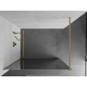 Mexen Kioto cloison de douche Walk-in 140 x 200 cm, miroir 8 mm, or brossé - 800-140-101-55-50