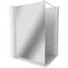 Mexen Kioto paroi de douche Walk-in 140 x 200 cm, miroir 8 mm, finition dorée - 800-140-101-55-50