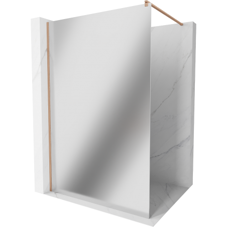 Mexen Kioto paroi de douche Walk-in 110 x 200 cm, miroir 8 mm, cuivre brossé - 800-110-101-65-50