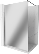 Mexen Kioto paroi de douche Walk-in 90 x 200 cm, miroir 8 mm, gris canon brossé - 800-090-101-66-50