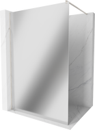 Mexen Kioto paroi de douche Walk-in 70 x 200 cm, miroir 8 mm, nickel brossé - 800-070-101-97-50