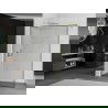 Mexen Kioto paroi de douche Walk-in 60 x 200 cm, motif noir 8 mm, doré brossé - 800-060-101-55-70