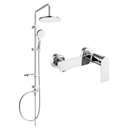 Mexen Zero Erik ensemble de douche mural avec pomme de douche et mitigeur de douche, chromé - 71140205-00