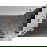 Paroi de douche Mexen Kioto Walk-in 100 x 200 cm, motif noir 8 mm, laiton brossé - 800-100-101-65-70