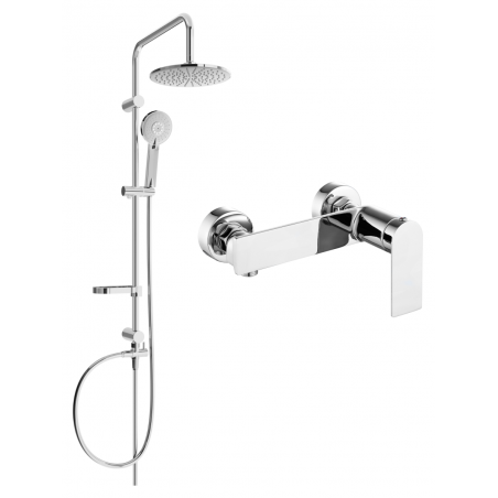 Mexen Zero Carl ensemble de douche en saillie avec pomme de douche et mitigeur de douche, chromé - 71140240-00