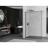 Mexen Kioto paroi de douche Walk-in 80 x 200 cm, cadre noir 8 mm, gris canon brossé - 800-080-101-66-70