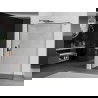 Mexen Kioto paroi de douche Walk-in 140 x 200 cm, motif noir 8 mm, gun gray brossé - 800-140-101-66-70