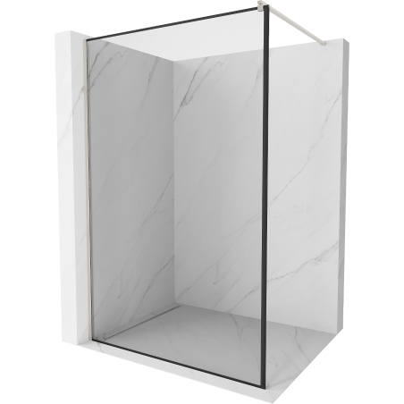Mexen Kioto paroi de douche Walk-in 100 x 200 cm, motif noir 8 mm, nickel brossé - 800-100-101-97-70