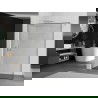 Mexen Kioto paroi de douche Walk-in 140 x 200 cm, motif noir 8 mm, nickel brossé - 800-140-101-97-70