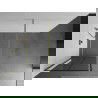 Mexen Kioto Paroi de douche Walk-in 90 x 200 cm, grille noire 8 mm, or brossé - 800-090-101-55-77