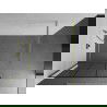 Mexen Kioto paroi de douche Walk-in 100 x 200 cm, motif noir 8 mm, finition dorée brossée - 800-100-101-55-77