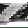 Mexen Kioto paroi de douche Walk-in 130 x 200 cm, motif noir 8 mm, laiton brossé - 800-130-101-55-77