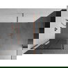 Mexen Kioto paroi de douche Walk-in 80 x 200 cm, motif noir 8 mm, laiton brossé - 800-080-101-65-77