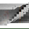 Mexen Kioto paroi de douche Walk-in 100 x 200 cm, motif noir 8 mm, laiton brossé - 800-100-101-65-77