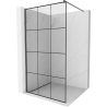 Paroi de douche Mexen Kioto Walk-in 110 x 200 cm, motif noir 8 mm, gris gun brossé - 800-110-101-66-77