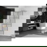 Paroi de douche Mexen Kioto Walk-in 70 x 200 cm, motif noir 8 mm, nickel brossé - 800-070-101-97-77