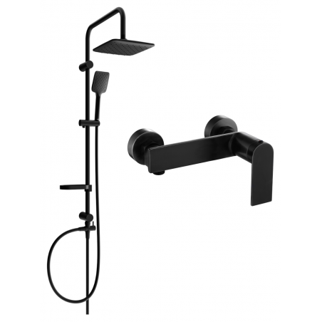 Mexen Zero Sven ensemble de douche apparent avec pomme de douche et robinet de douche, noir - 71140262-70