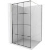 Mexen Kioto paroi de douche Walk-in 120 x 200 cm, motif noir 8 mm, nickel brossé - 800-120-101-97-77