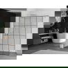 Mexen Kioto paroi de douche Walk-in 140 x 200 cm, motif noir 8 mm, nickel poli - 800-140-101-97-77
