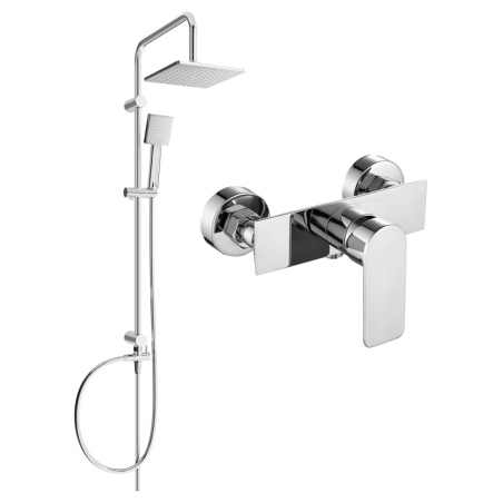 Mexen Alexa Tord ensemble de douche extérieur avec douche de tête et robinet de douche, chrome - 71240200-00
