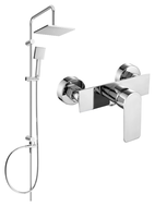 Mexen Alexa Tord ensemble de douche extérieur avec douche de tête et robinet de douche, chrome - 71240200-00
