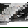 Mexen Kioto paroi de douche Walk-in 80 x 200 cm, motif noir 8 mm, laiton brossé - 800-080-101-65-78