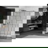 Mexen Kioto paroi de douche Walk-in 100 x 200 cm, motif noir 8 mm, gris foncé brossé - 800-100-101-66-78