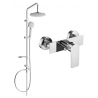 Mexen Alexa Carl ensemble de douche apparent avec douche de tête et robinet de douche, chrome - 71240240-00