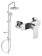 Mexen Alexa Carl ensemble de douche apparent avec douche de tête et robinet de douche, chrome - 71240240-00