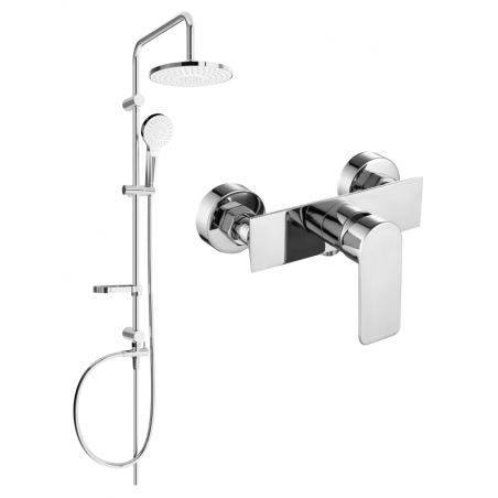 Mexen Alexa Erik ensemble de douche externe avec pomme de douche et mitigeur, chrome - 71240205-00