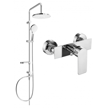 Mexen Erik ensemble de douche apparent avec pomme de douche et mitigeur Alexa, chrome - 71240205-00