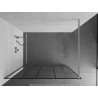 Mexen Kioto paroi de douche Walk-in 110 x 200 cm, motif noir 8 mm, nickel brossé - 800-110-101-97-78