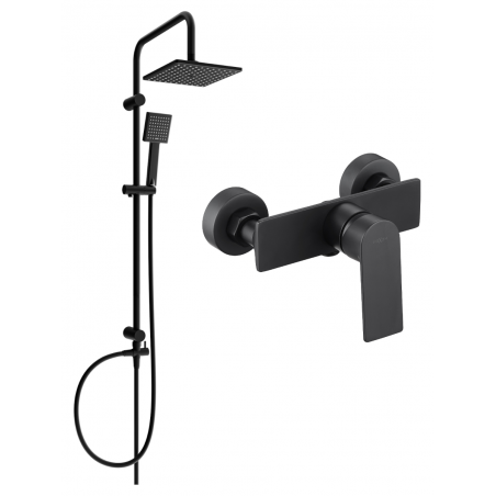 Mexen Tord ensemble de douche en saillie avec pommeau de douche et mitigeur Alexa, noir - 71240200-70