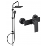 Mexen Tord ensemble de douche en saillie avec pommeau de douche et mitigeur Alexa, noir - 71240200-70