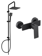 Mexen Alexa Ensemble de douche en surface avec pommeau de pluie et mitigeur de douche, noir - 71240200-70