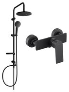 Mexen Alexa Erik ensemble de douche mural avec pommeau de douche et robinet de douche, noir - 71240205-70