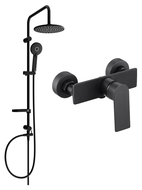 Mexen Carl ensemble de douche apparent avec pommeau et robinet de douche Alexa, noir - 71240240-70