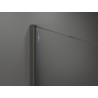 Mexen Kioto paroi de douche Walk-in 80 x 200 cm, cadre noir 8 mm, gris canon brossé - 800-080-101-66-70