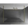 Mexen Kioto paroi de douche autoportante 110 x 200 cm, transparent 8 mm, or brossé - 800-110-002-55-00