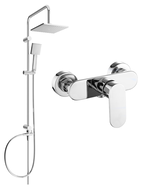Mexen Milo Tord ensemble de douche en saillie avec pomme de douche et robinet de douche, chrome - 71340200-00