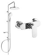 Mexen Milo Ensemble de douche apparent Erik avec pomme de douche et mitigeur, chrome - 71340205-00