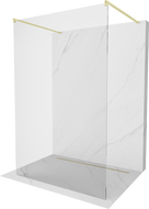 Mexen Kioto paroi de douche autoportante 180 x 200 cm, transparent 8 mm, or brossé - 800-180-002-55-00