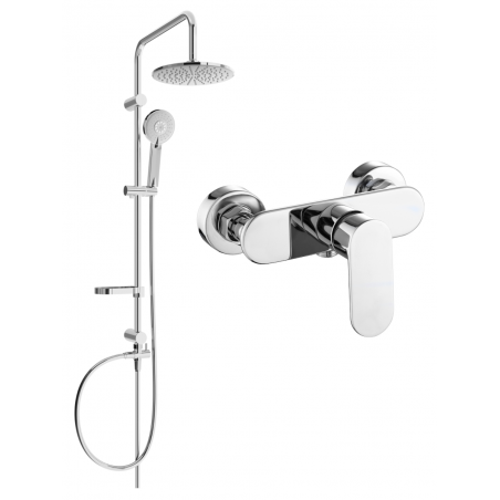 Ensemble de douche apparent Mexen Carl avec pommeau et mitigeur Milo, chromé - 71340240-00