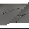 Mexen Kioto paroi de douche Walk-in 70 x 200 cm, motif noir 8 mm, gris foncé brossé - 800-070-101-66-77