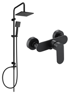 Ensemble de douche apparente Mexen Tord avec pomme de douche et mitigeur Milo, noir - 71340200-70