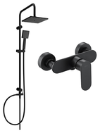 Mexen Milo Tord ensemble de douche apparent avec pomme de douche et robinet de douche, noir - 71340200-70