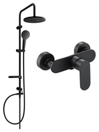 Mexen Erik ensemble de douche en saillie avec pomme de douche et robinet de douche Milo, noir - 71340205-70